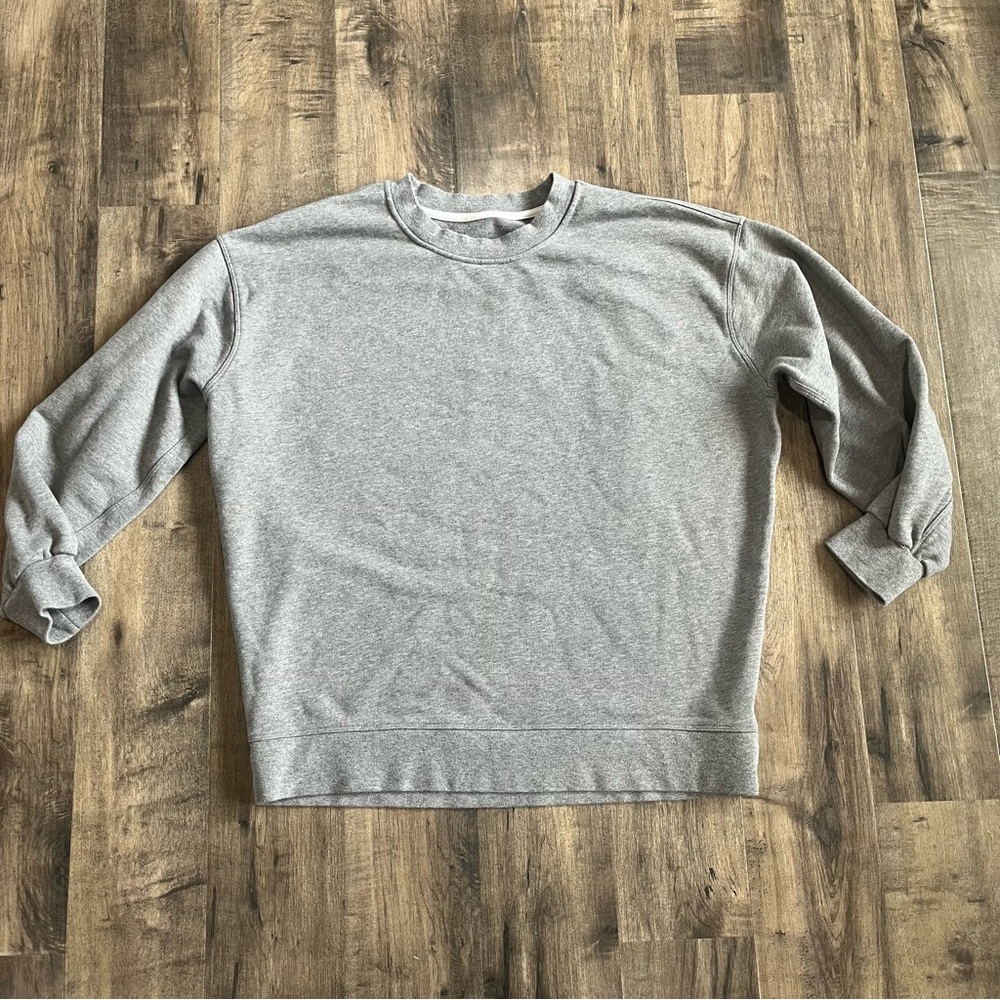 Lululemon Pullover Womens No Size Tag Grey Perfectly Oversized Crew Sweatshirt